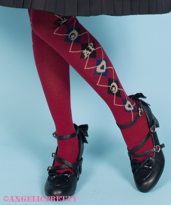 School Argyle Over Knee - Ivory