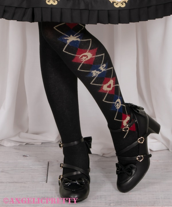 School Argyle Over Knee - Ivory