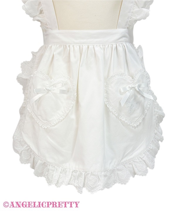 Sentimental Heart Lace Apron - White x White [262D02-160085-whwh