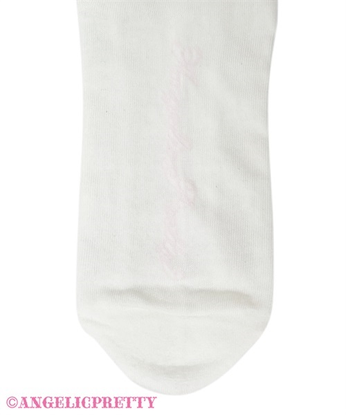 Sheer Flower Crew Socks - Pink - Click Image to Close