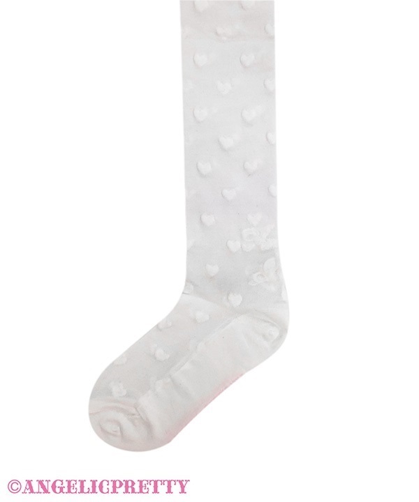 Sheer Lovely Heart Over Knee - White