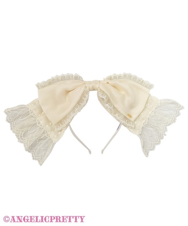 Sheer Ribbon Headbow - Ivory
