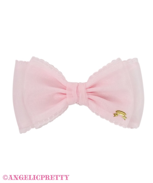 Sherbet Ribbon Barrette - Pink