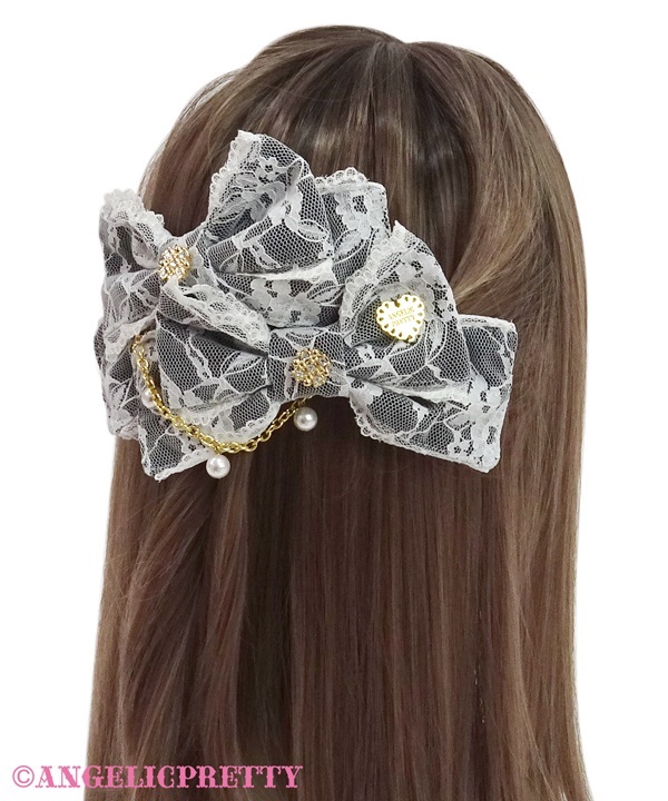 Shiny Princess Ribbon Comb - Black - Click Image to Close