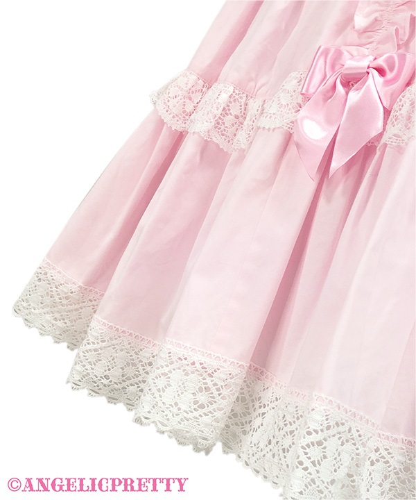 Shoulder Ribbon Jumperskirt - Pink [252J09-020694-pk] - $323.00