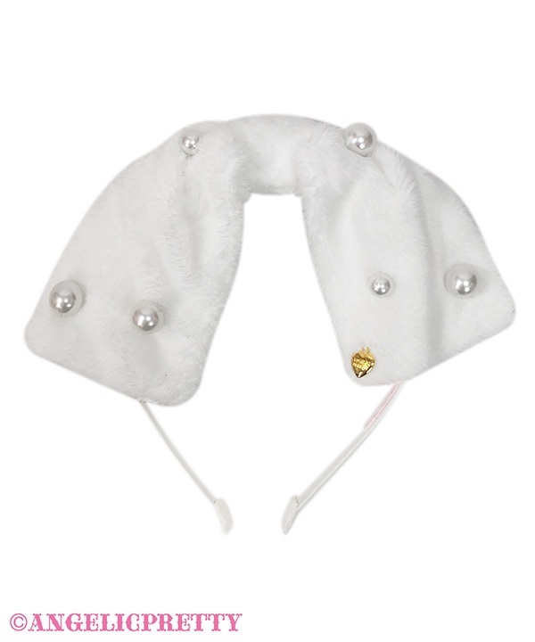 Snow Ribbon Headbow – White