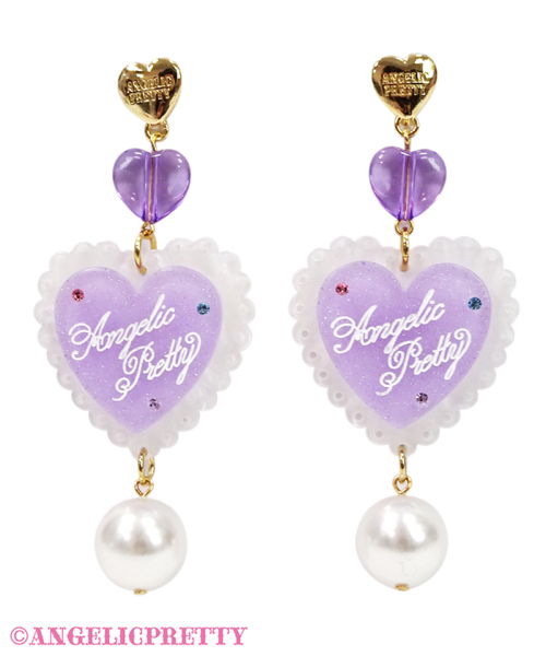 Sprinkle Heart Clip On - Lavender