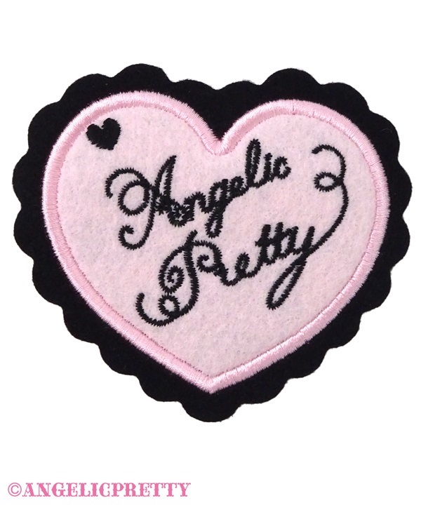 Sprinkle Heart Patch Clip - Pink x Black