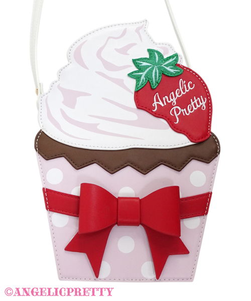 Strawberry Cupcake Shoulder Bag - White