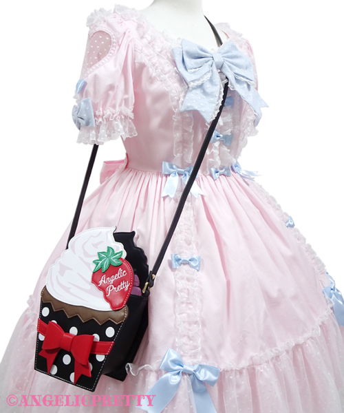 Strawberry Cupcake Shoulder Bag - White