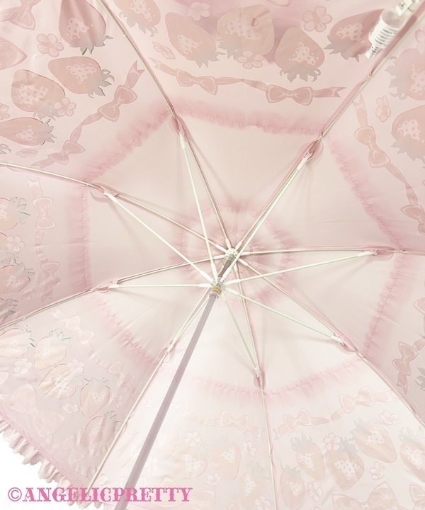 Strawberry Ribbon Umbrella - White [262G04-090549-wh] - $79.00