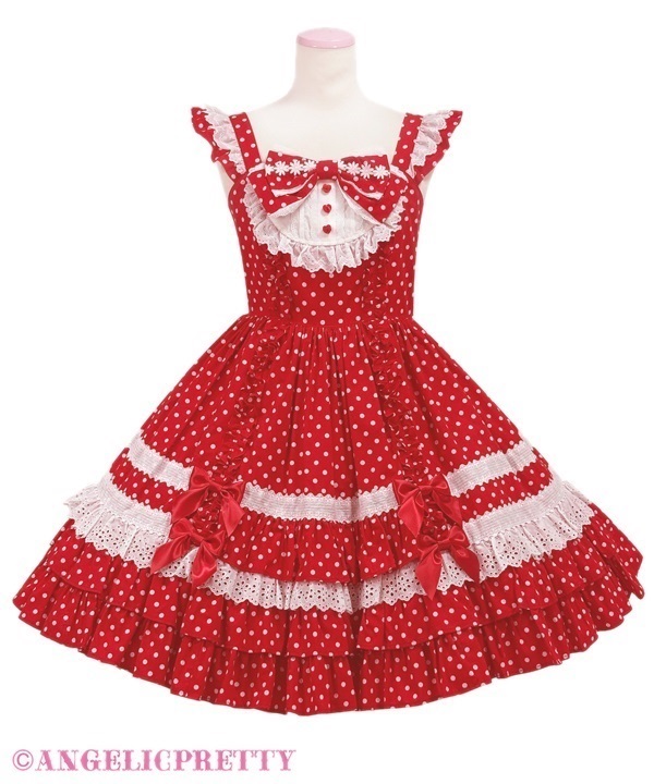 Sugar Frill Jumperskirt - Red