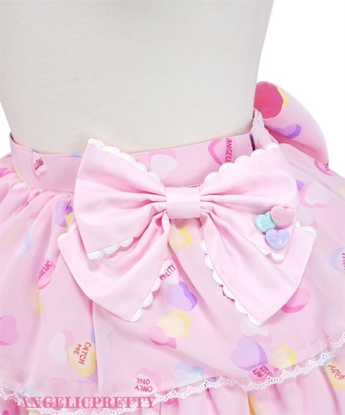 Sugar Hearts Tiered Skirt - Black