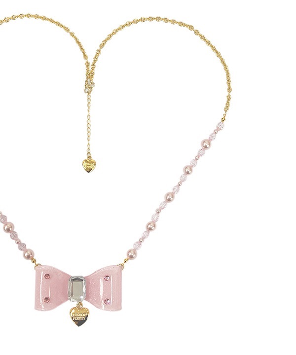 Sugar Ribbon Necklace - Pink