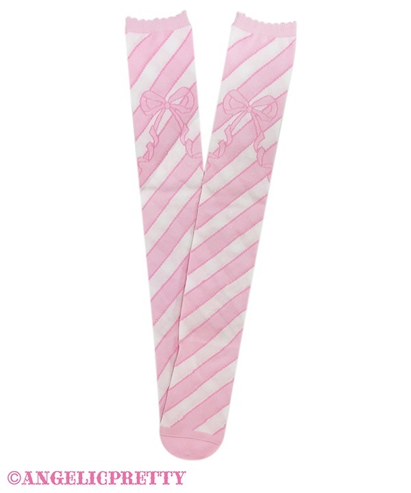 Sugary Tartan Check Over Knee - Pink