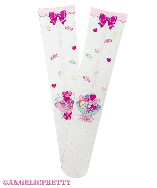 Sweet Candy Bouquet Over Knee - White