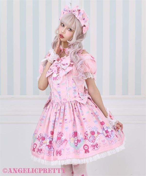 Sweet Candy Bouquet Salopette - Pink [262POT03-170031-pk