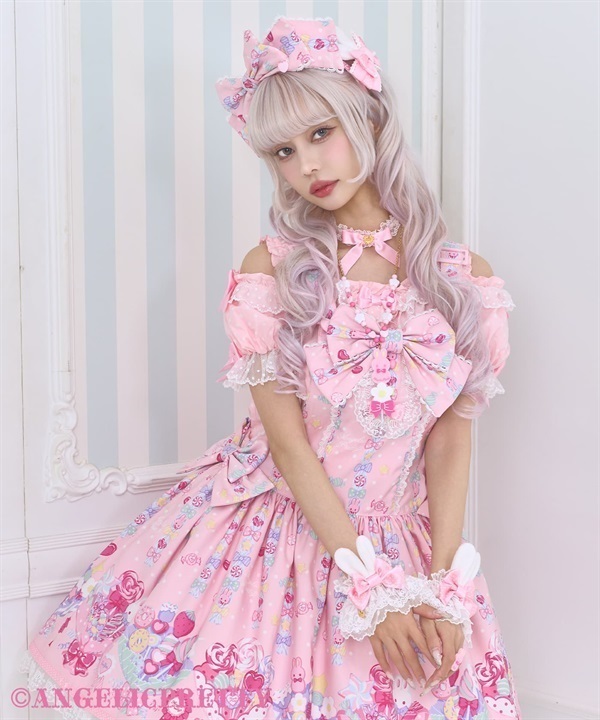 Sweet Candy Bouquet Salopette - Pink [262POT03-170031-pk