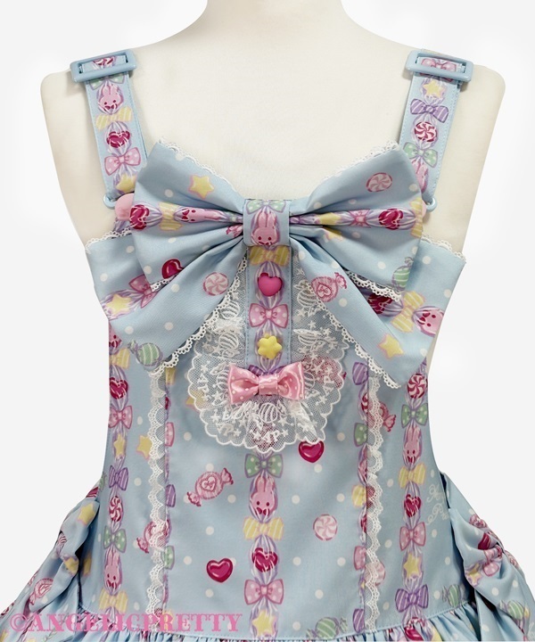 Sweet Candy Bouquet Salopette - Sax [262POT03-170031-sx] - $361.00