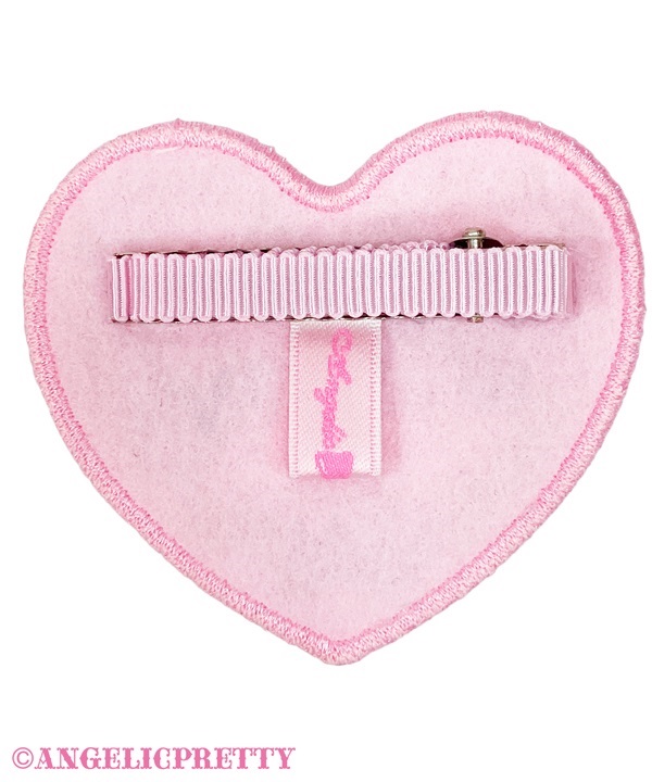 Sweet Cookie Heart Patch Clip - Pink
