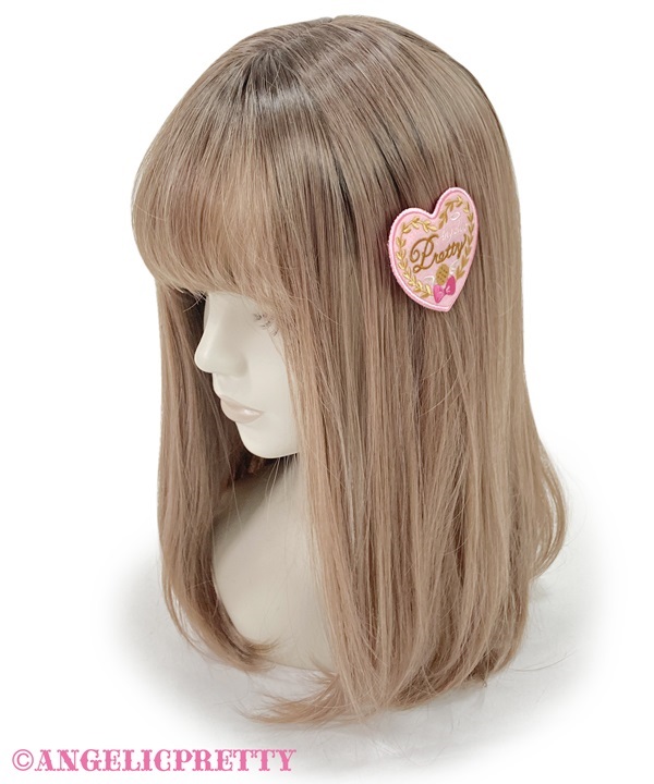 Sweet Cookie Heart Patch Clip - Pink