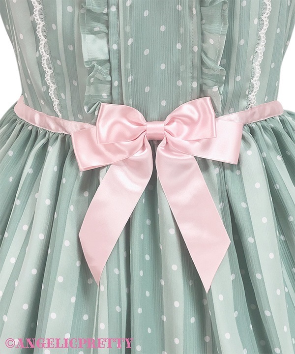 Sweet Dot Chiffon Jumperskirt - Mint [252J08-020686-mt] - $342.00