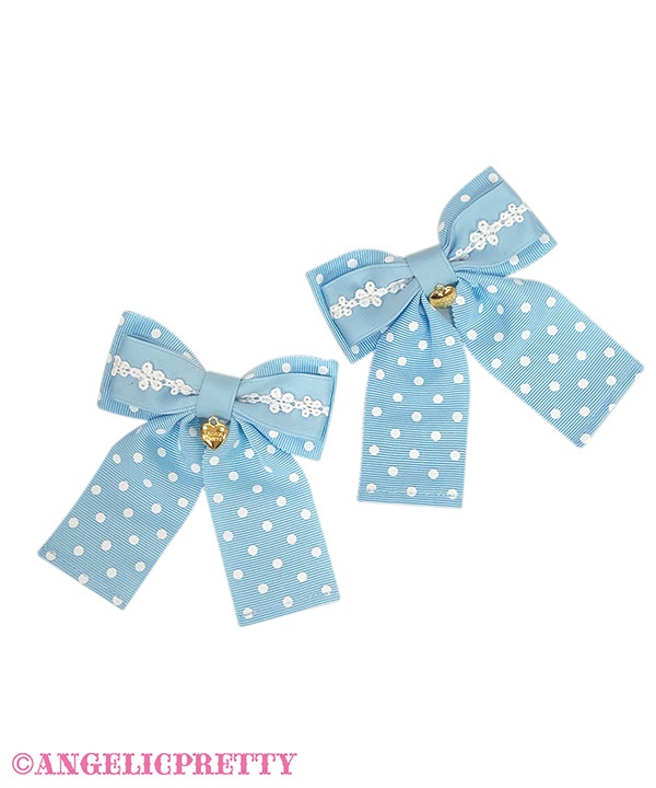 Sweet Dot Ribbon Clip Set - Sax