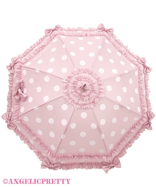 Angelic Pretty Sweet Dotアンブレラ ピンク Sweet Dot Umbrella - Pink [252G04-090488-pk] - $77.00
