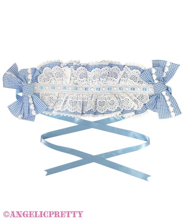 Sweet Frill Headdress (Gingham) - Sax