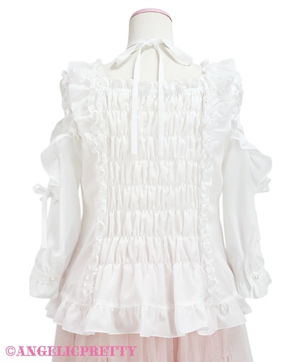 Sweet Ribbon Blouse - White - Click Image to Close