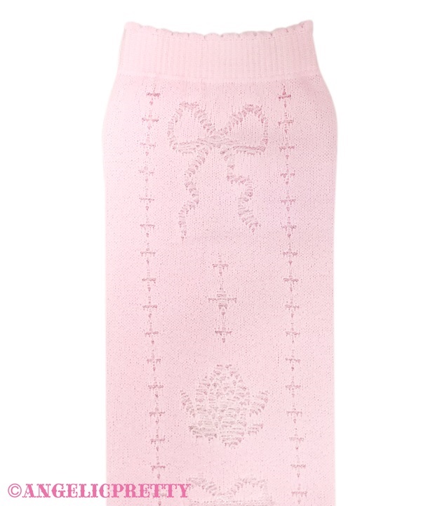 Sweet Ribbon Over Knee - Black