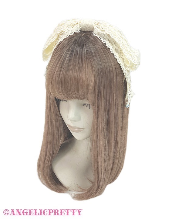 Sweet Torchon Ribbon Headbow - Sax