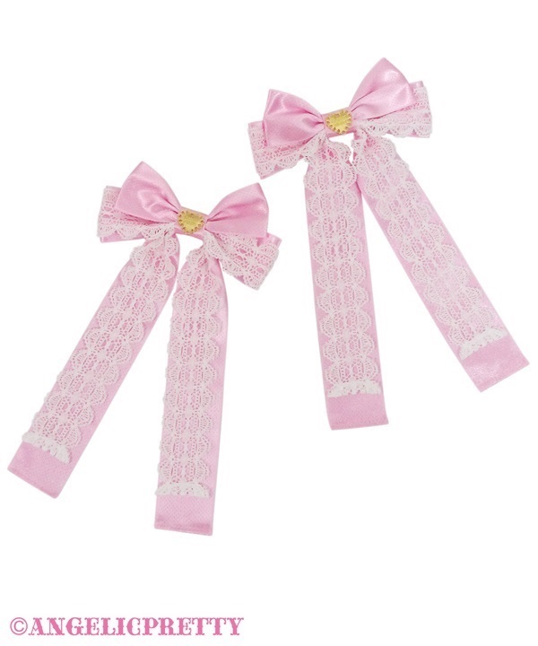 Tasogare Brilliant Ribbon Clip Set - Pink