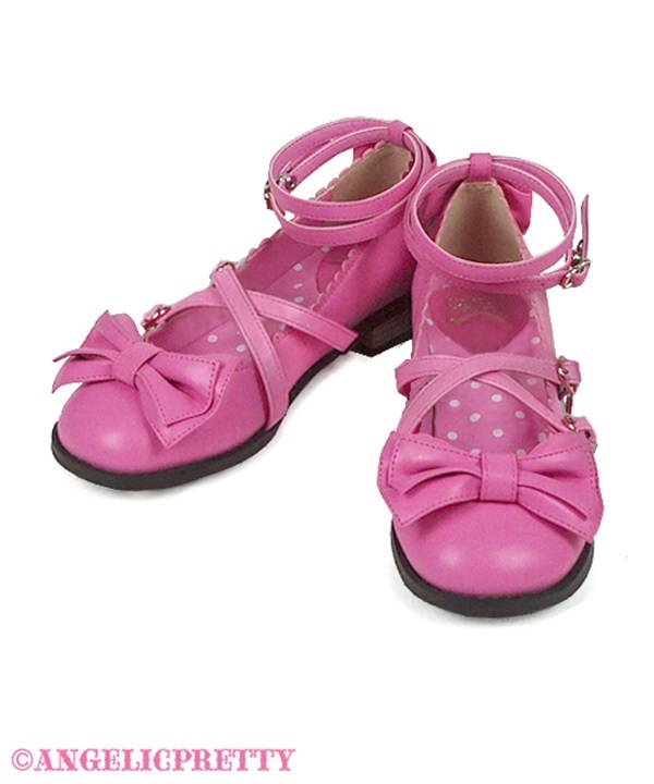 Tea Party Shoes (S) - Deep Pink - Click Image to Close