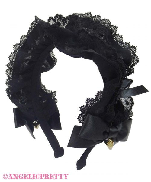 Teatime Frill Headbow - Black