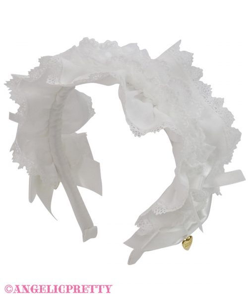 Teatime Frill Headbow - White