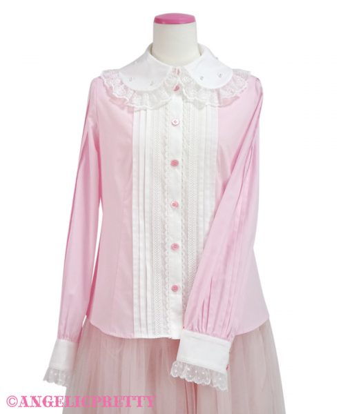 Teatime Switching Blouse - Pink