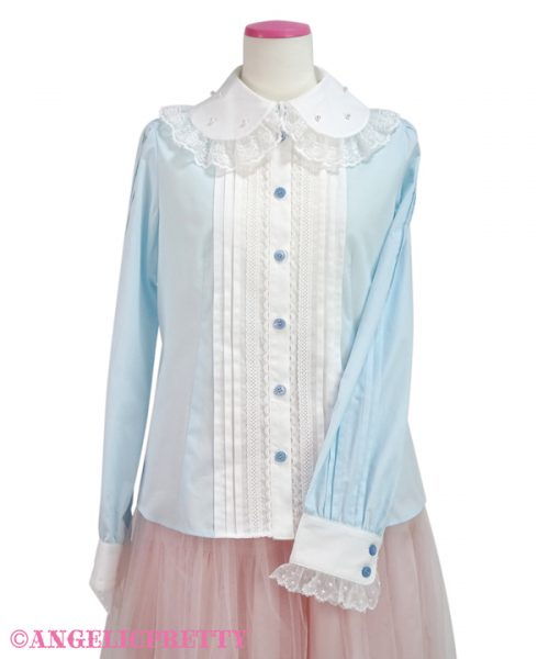 Teatime Switching Blouse - Sax