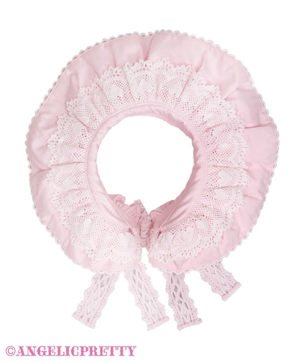 Torchon Lace Brim Headbow - Pink