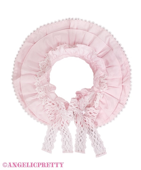 Torchon Lace Brim Headbow - Pink