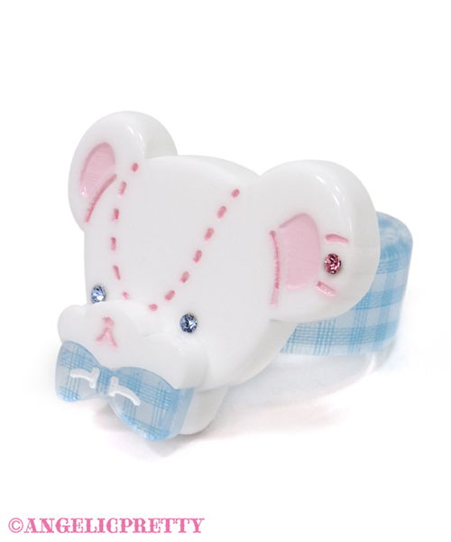 Toybox Hanikami Bear Ring - White