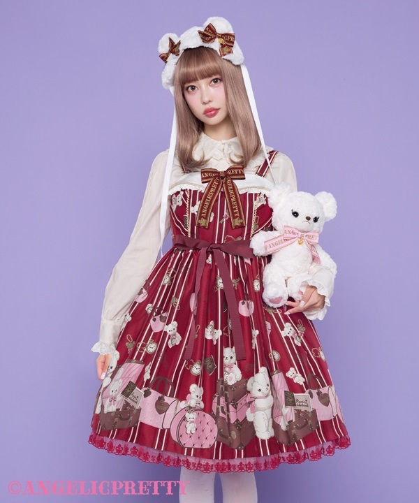 Travel Bear Collared Jumperskirt - Black