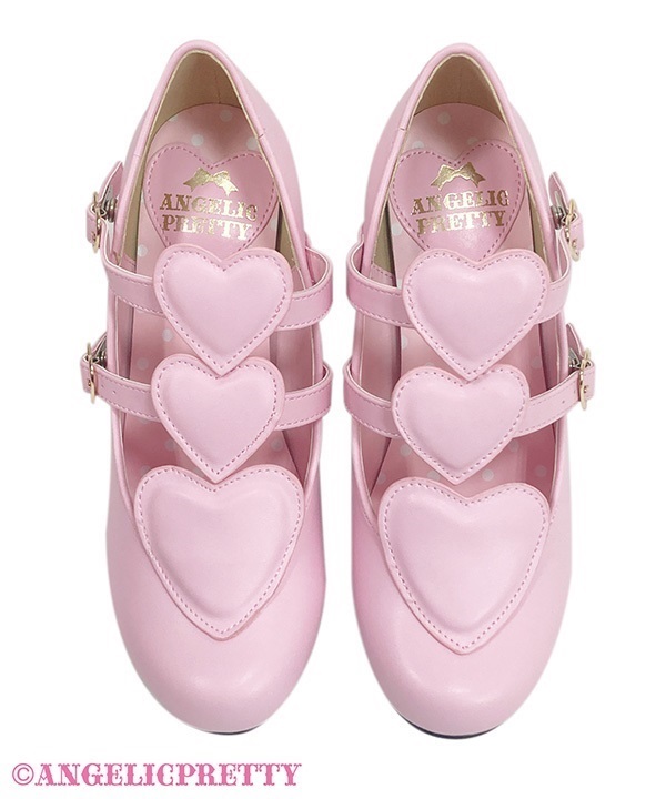 Trio Heart Shoes (S) - Pink