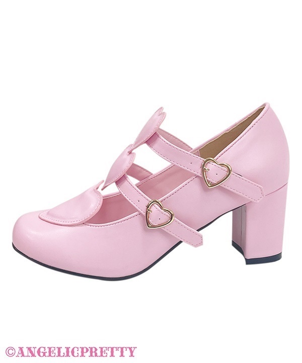 Trio Heart Shoes (S) - Pink