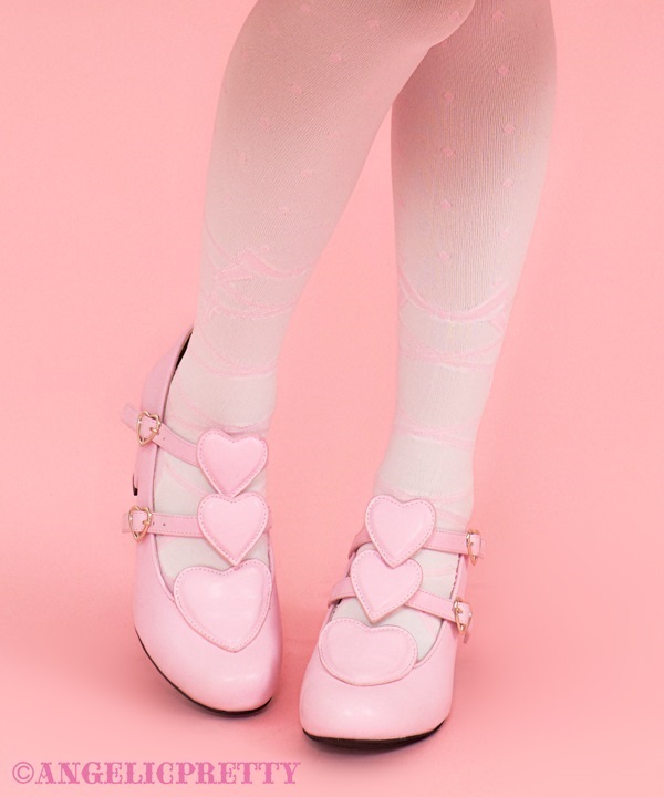 Trio Heart Shoes (S) - Pink