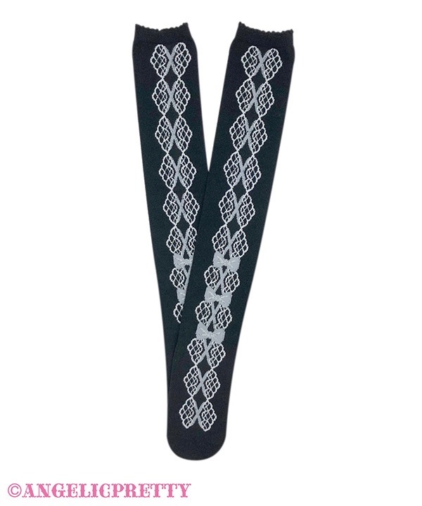 Trio Ribbon Over Knee - Black x Black