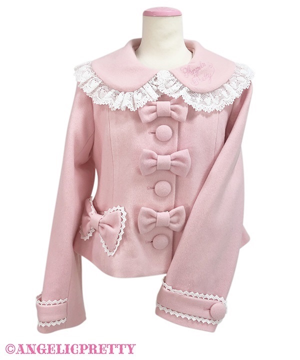 Trio Ribbon Short Coat - Pink