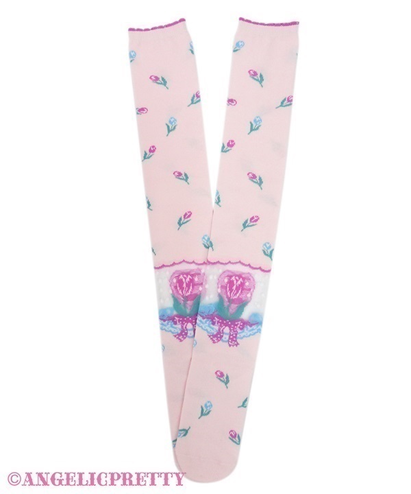 Tulip Bouquet Over Knee - Pink