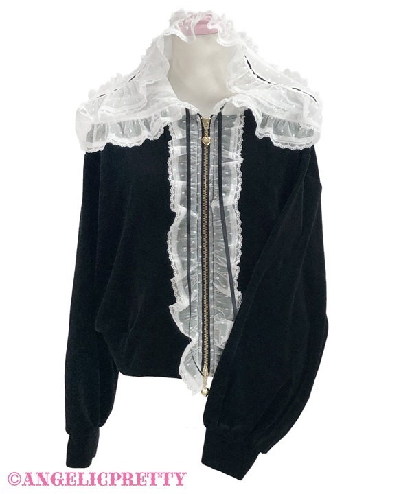 Tulle Bonnet Parka - Black