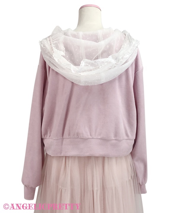Tulle Bonnet Parka - Pink